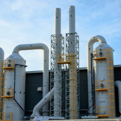 Industrial exhaust gas treatment systems