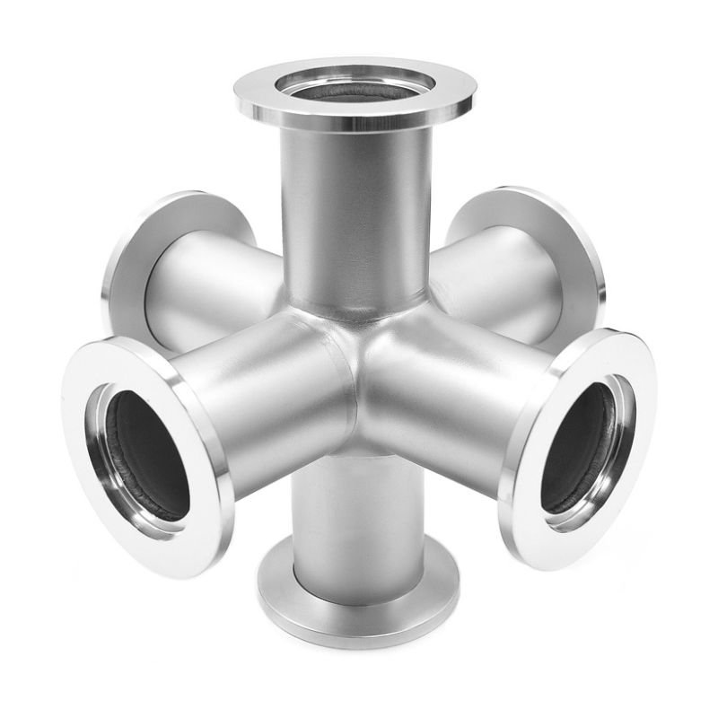 Cross 6-Way KF-25 Vacuum Fittings