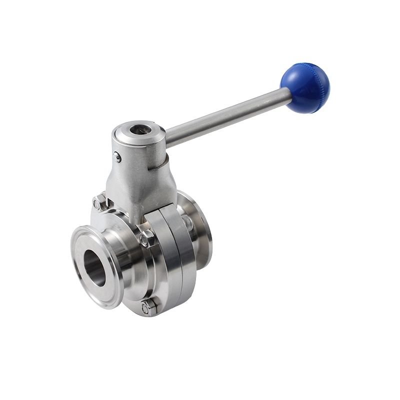 Sanitary Butterfly Valve Clamp End With Pull Handle