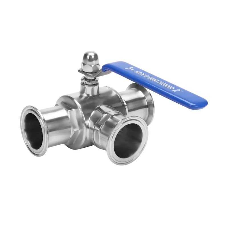 Sanitary Three-Way Tri Clamp Ball Valves