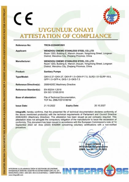 UYGUNLUK ONAYIATTESTATION OF COMPLIANCE